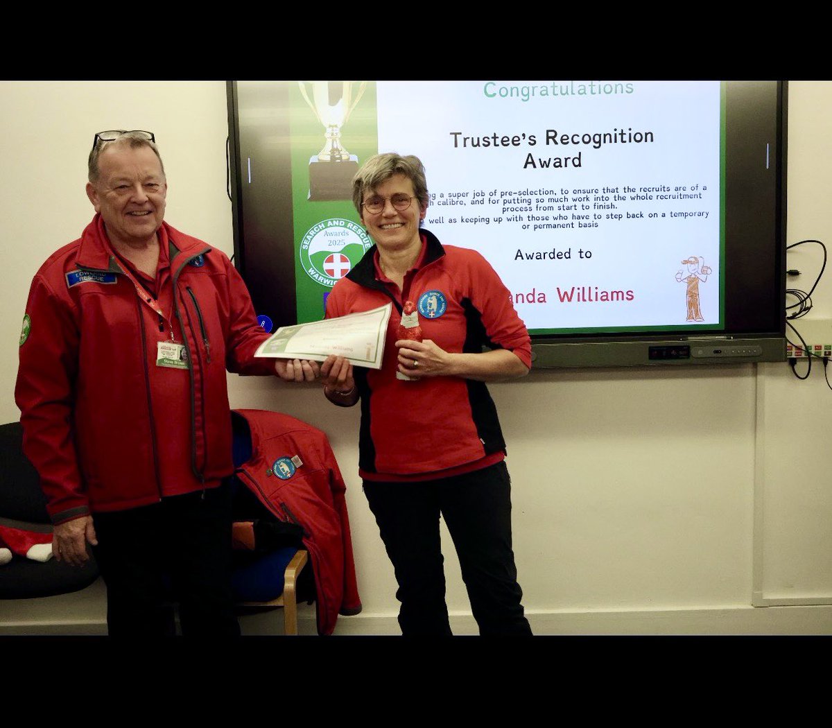 🎄 Christmas Awards Update 🎄
Our Trustees Recognition Award goes to Miranda, our brilliant Membership Secretary

Her hard work and dedication to recruitment has helped build an outstanding 2025 cohort.

Thank you, Miranda, for everything you do 💙

#WSAR #TeamWSAR #Volunteers