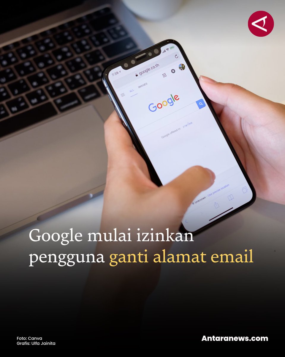 antaranews's tweet photo. Selama bertahun-tahun, alamat Gmail diperlakukan sebagai identitas digital yang bersifat permanen, namun, aturan lama tersebut tampaknya akan segera berubah.

Google kini mulai meluncurkan opsi baru yang memungkinkan pengguna mengubah alamat Gmail mereka, sehingga pengguna Gmail memiliki fleksibilitas lebih untuk memperbarui nama pengguna yang sudah usang atau memperbaiki pilihan lama tanpa harus membuat akun baru sepenuhnya, lapor The Indian Express, Jumat (26/12) waktu setempat.

🔽🔽🔽
Baca selengkapnya: https://t.co/dB5fswos4G