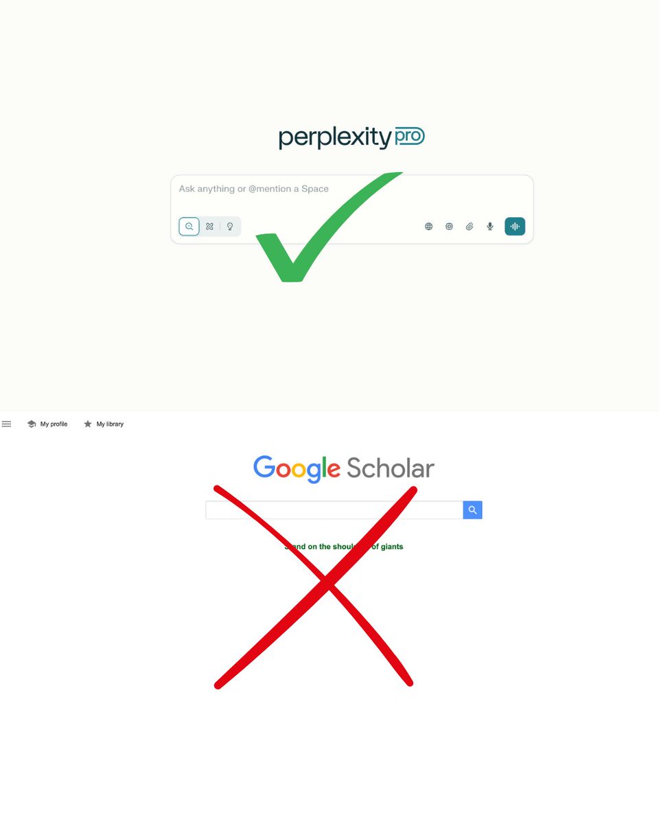 R.I.P Google Scholar.

I'm going to share the 10 Perplexity prompts that turn research from a chore into a superpower.

Copy &amp; paste these into Perplexity right now: