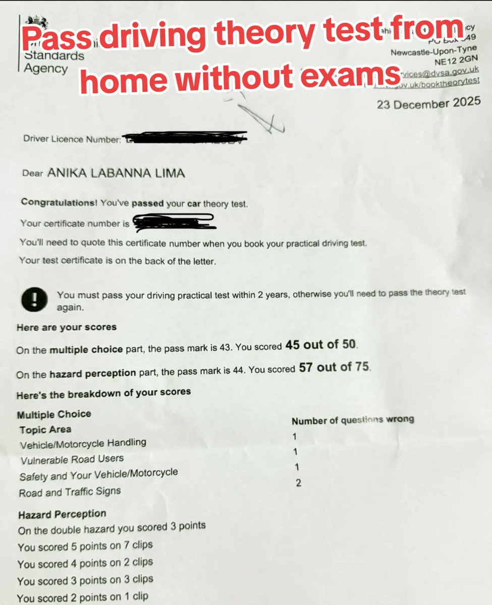 DVLAdatabase's tweet photo. Pass UK driving test from home 🏡 
Obtain a full UK driving licence straight from the DVLA 
#TheoryAndPractical #DrivingTestUK #PassYourTest #DrivingSkills #LearnToDriveUK
#TestDayReady #DriveConfident #UKDrivingJourney https://t.co/8WkqXz6wFB