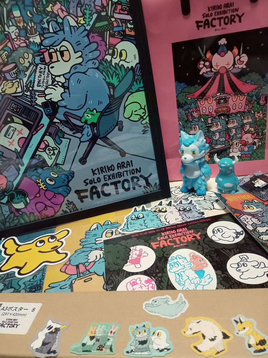 あらいきりこさんの個展🖼️ FACTORYに行ってきました🤡 個展内で先行