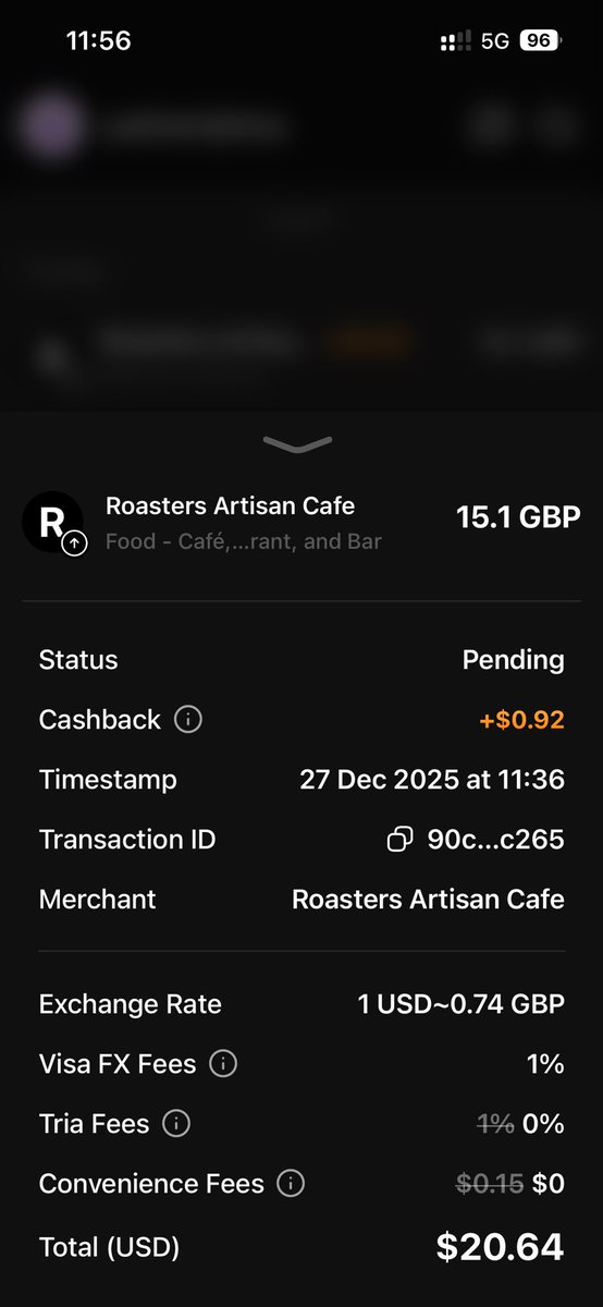 Having my late morning coffee in UK 🇬🇧 and pay with <a href="/useTria/">Tria</a> 😎