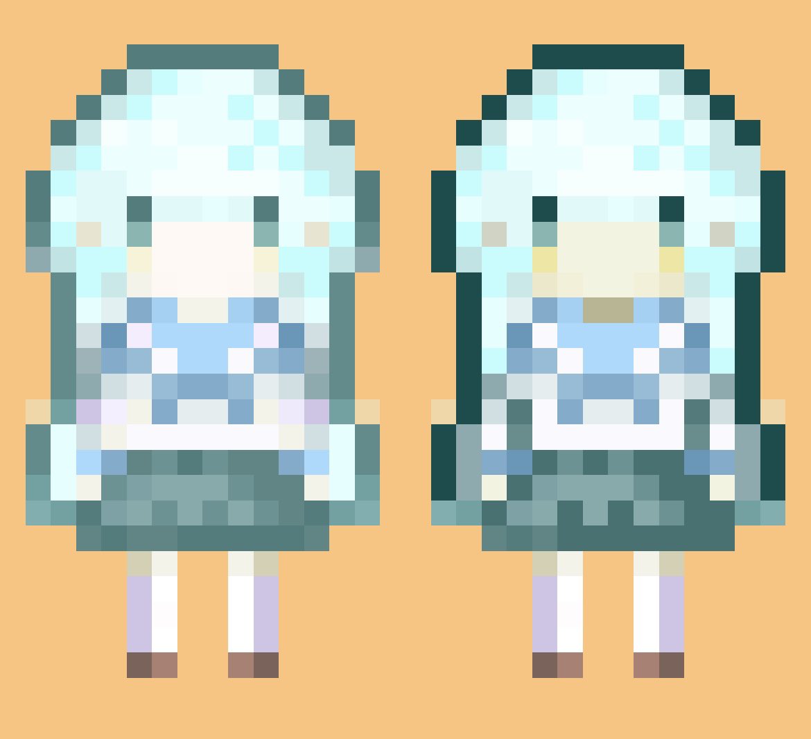 どっちがいいかねえ〜……
てかドット絵難しいけど楽しい〜〜！！