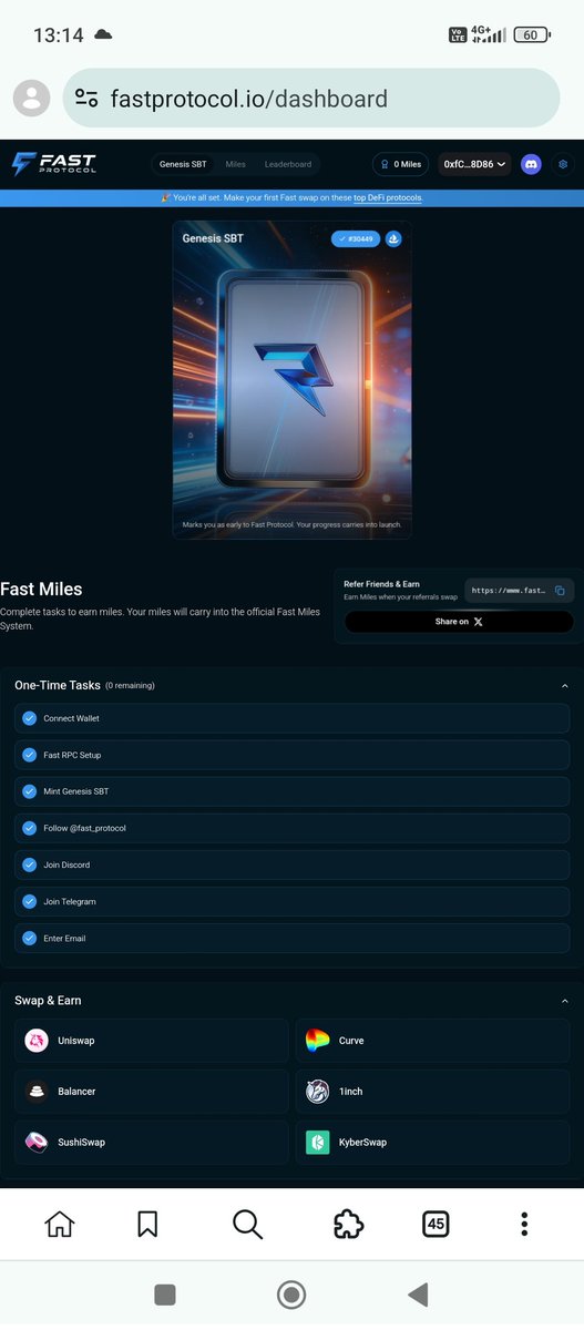 coycoli11's tweet photo. ✅Identity Layer
✅Engagement Tracking
✅Reward Multiplier
✅Protocol Access
Mint SBT now for all of this, come early 👉https://t.co/kl7cPQQiGD
#gFast #VeryFast 
@Fast_Protocol https://t.co/wwhkNWrPrP