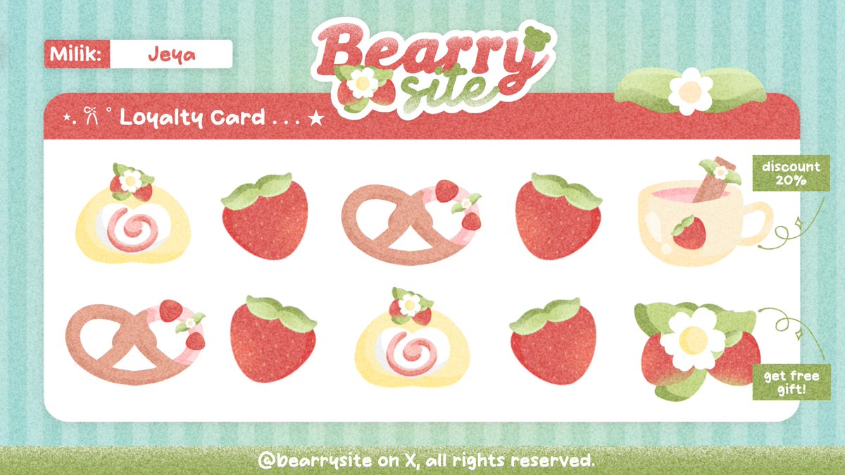 bearrysite's tweet image. help repost? thank youu ♡

hayii semuaa! setelah mempertimbangkan cukup lama, jeya mau ganti setup baru tapi masih dengan tema strawberry 👧🏻🍓 boleh bantu ospek? kalau kurang aman bisa kasih tau jeya baik-baik di dm yaaa (˶˃ ᵕ ˂˶) .ᐟ.ᐟ

#zonauang