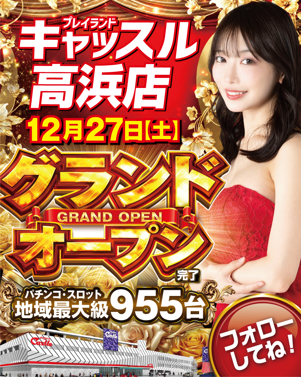 キャッスル高浜 グランドオープン入場券 12/28・1/4 プレイランド