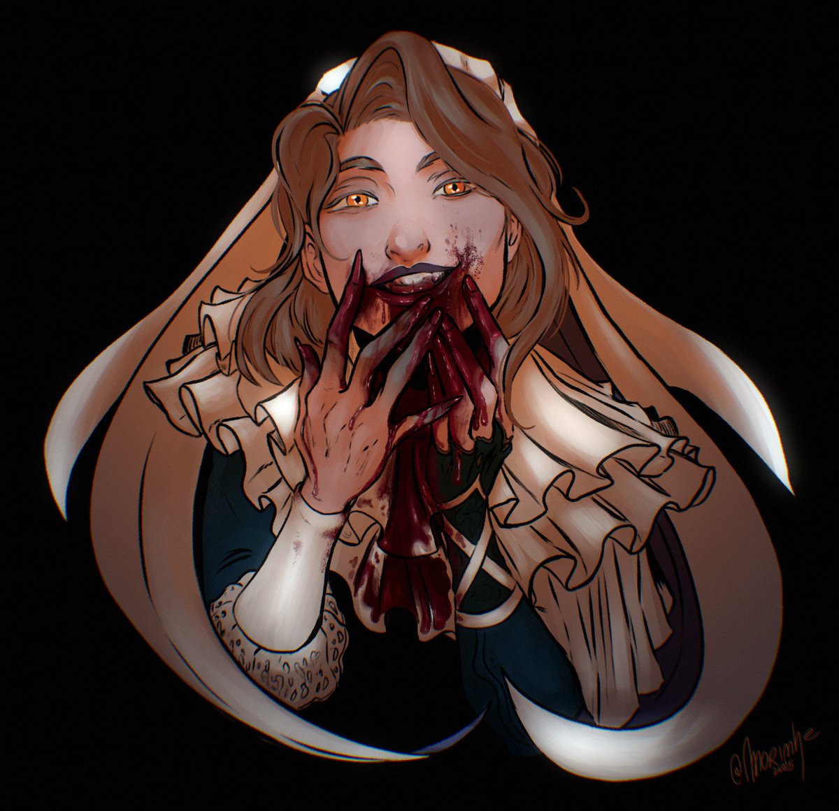 morimhe's tweet image. Reupload of this vampire Marie bc this site hates me #warframe #warframefanart #tennocreate