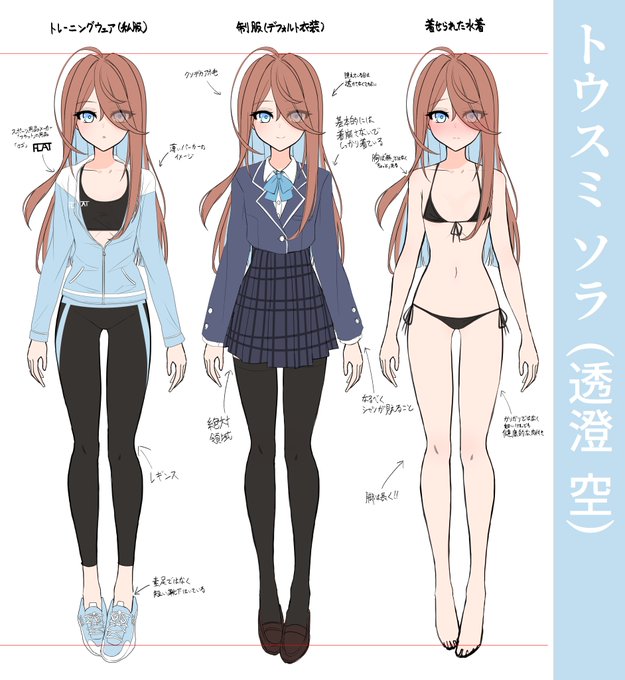 私のオリキャラ達です。 デカパイの子は今名前を付けました。 「透澄 空(トウスミ ソラ)」「天上 唯(アマカミ ユイ)」「ナナイ マキ」「黒須 夏緒(クロス ナオ)」