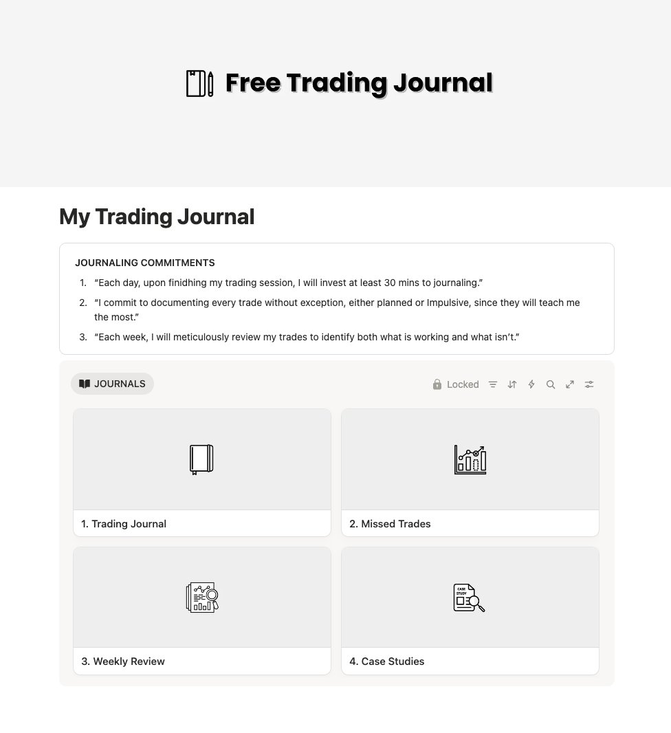 Hey guys,

A lot of you are still asking me for the link to this FREE Trading Journal.

I'll leave the link in the post below.

Please Repost it so others can find it. 👍