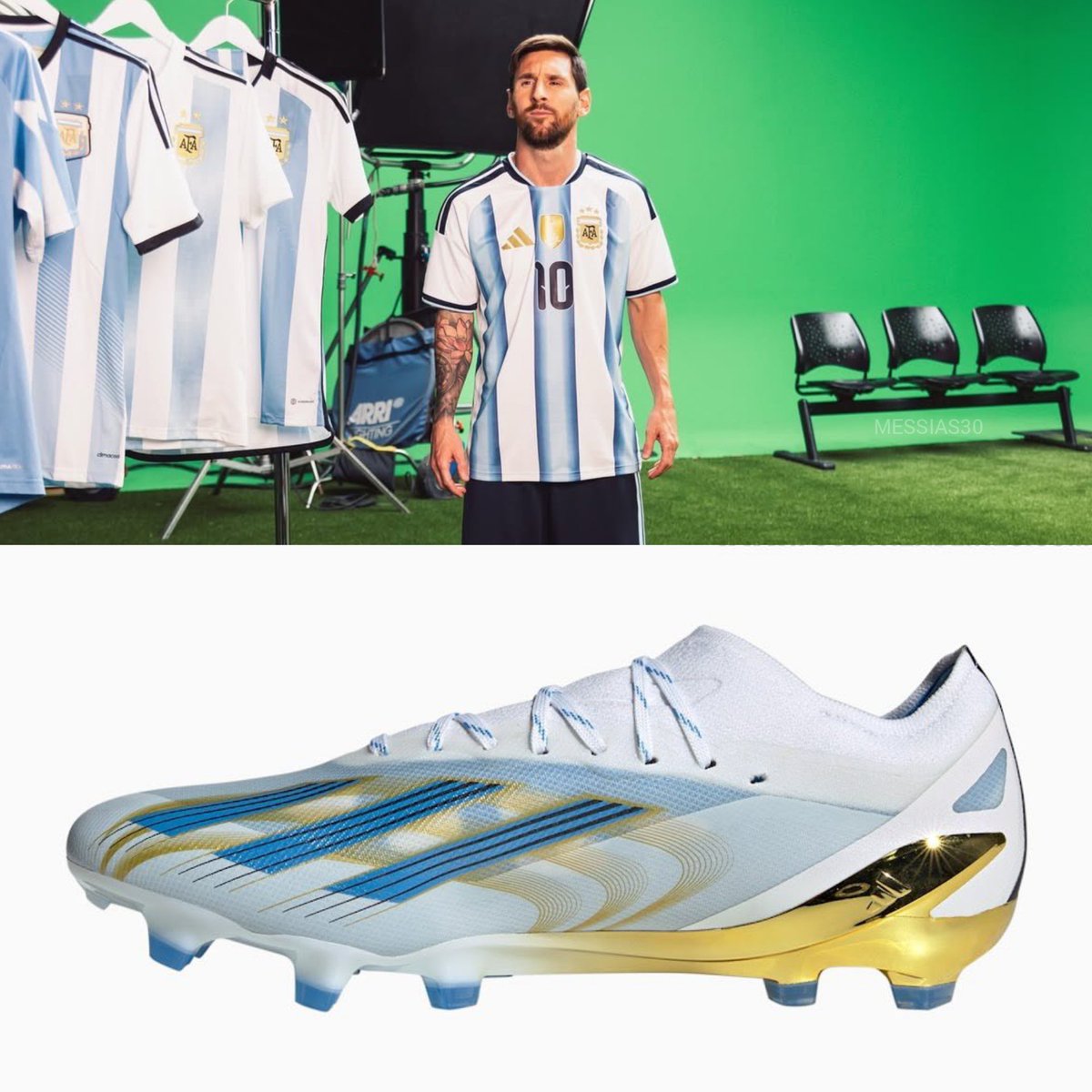MessiLeoBrasil_'s tweet photo. Essa vai ser a chuteira que Messi usará na Copa do Mundo de 2026.

A Adidas batizará as chuteiras com o nome de "El Último Tango", que significa "A última dança".

SENSACIONAL. https://t.co/1EeIPS0yY1