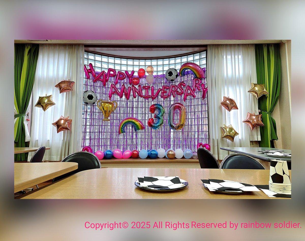 rainbow____1995's tweet photo. ✨  Rainbow Soldier ✨
　　🌈🌈 30th 𝘼𝙣𝙣𝙞𝙫𝙚𝙧𝙨𝙖𝙧𝙮 🌈🌈

今年はレインボー30周年でした👏✨️✨👏
前向きな気持ちで新年を迎えるための望年会と30周年イベントを同時開催🪩🎉
レインボーソルジャー来年も駆け抜けたいと思います👊🏻🔥

皆様、良いお年をお迎えください🔔✨ https://t.co/5ROU06RQuV