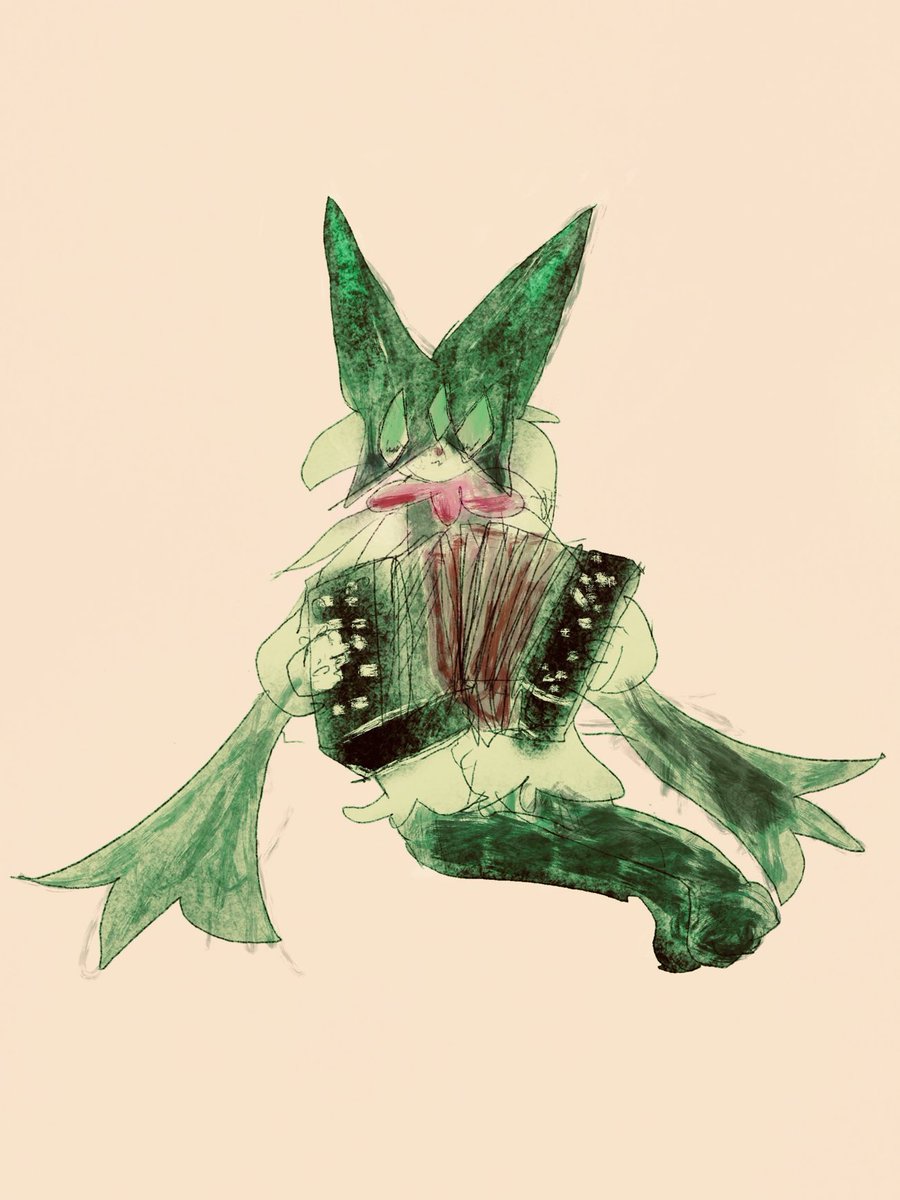 アコーディオンを弾くマスカーニャ🪗