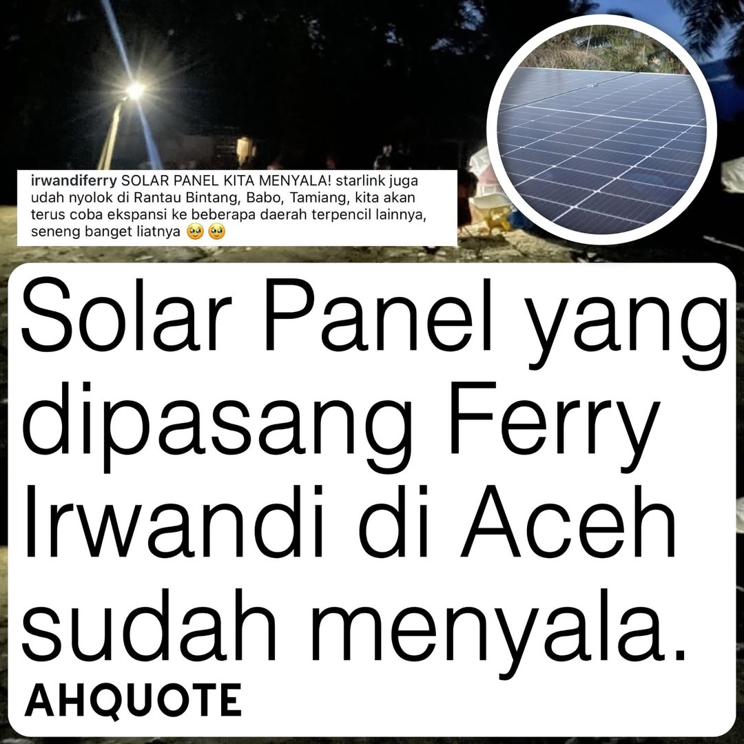 Terimakasih bang Ferry Irwandi