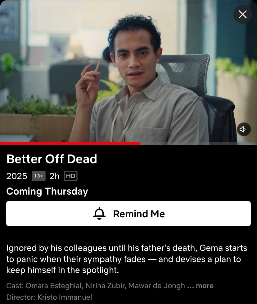 FilmIndoSource's tweet photo. Today is the last Saturday without TingNing on OTT because Kristo Immanuel’s ‘TINGGAL MENINGGAL’ (‘BETTER OFF DEAD’) will begin streaming on Netflix next week! https://t.co/G3uoBuVrk8