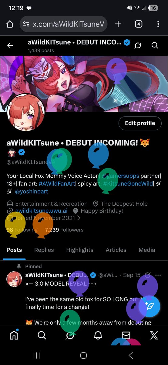 Vandals! Scoundrels! Someone has defaced my face with these accused balloons~