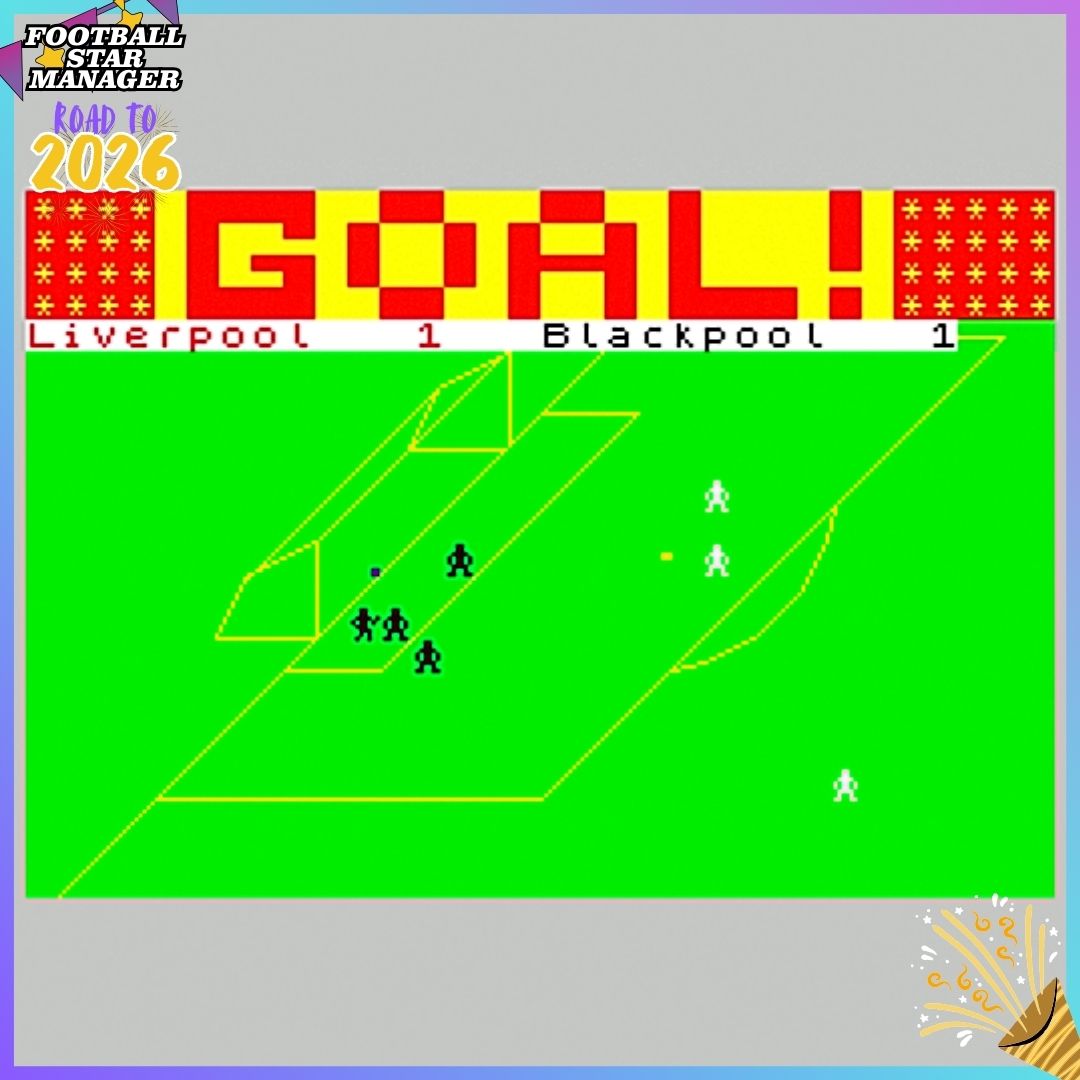 KevinToms's tweet image. Gearing up to a new year with an iconic image! How many of you remember your first time playing Football Manager and seeing your team score a goal?

#KevinToms #FootballStarManager #RoadTo2026 #2026 #NewYears #retrogames #classicgames #retrocomputers #UKretro #UKcomputers