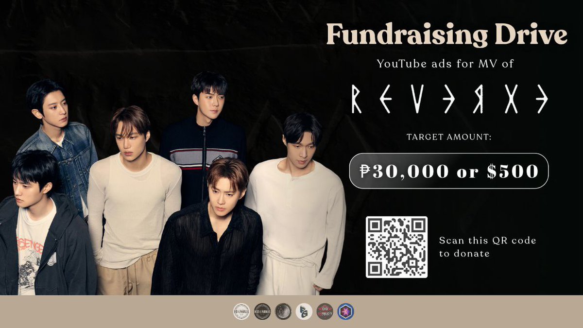 XEXOLParallel's tweet photo. We’re launching a fundraising drive for YouTube ads to boost MV reach for EXO’s 8th album, REVERXE.

🎯 ₱30,000 / $500 target
🔗 Donate: https://t.co/hJ5jBBeckW | Scan QR to give

Every contribution counts.
Let’s support REVERXE together.

#REVERXE_Project #REVERXE #EXO_REVERXE https://t.co/IBGptUDPZQ