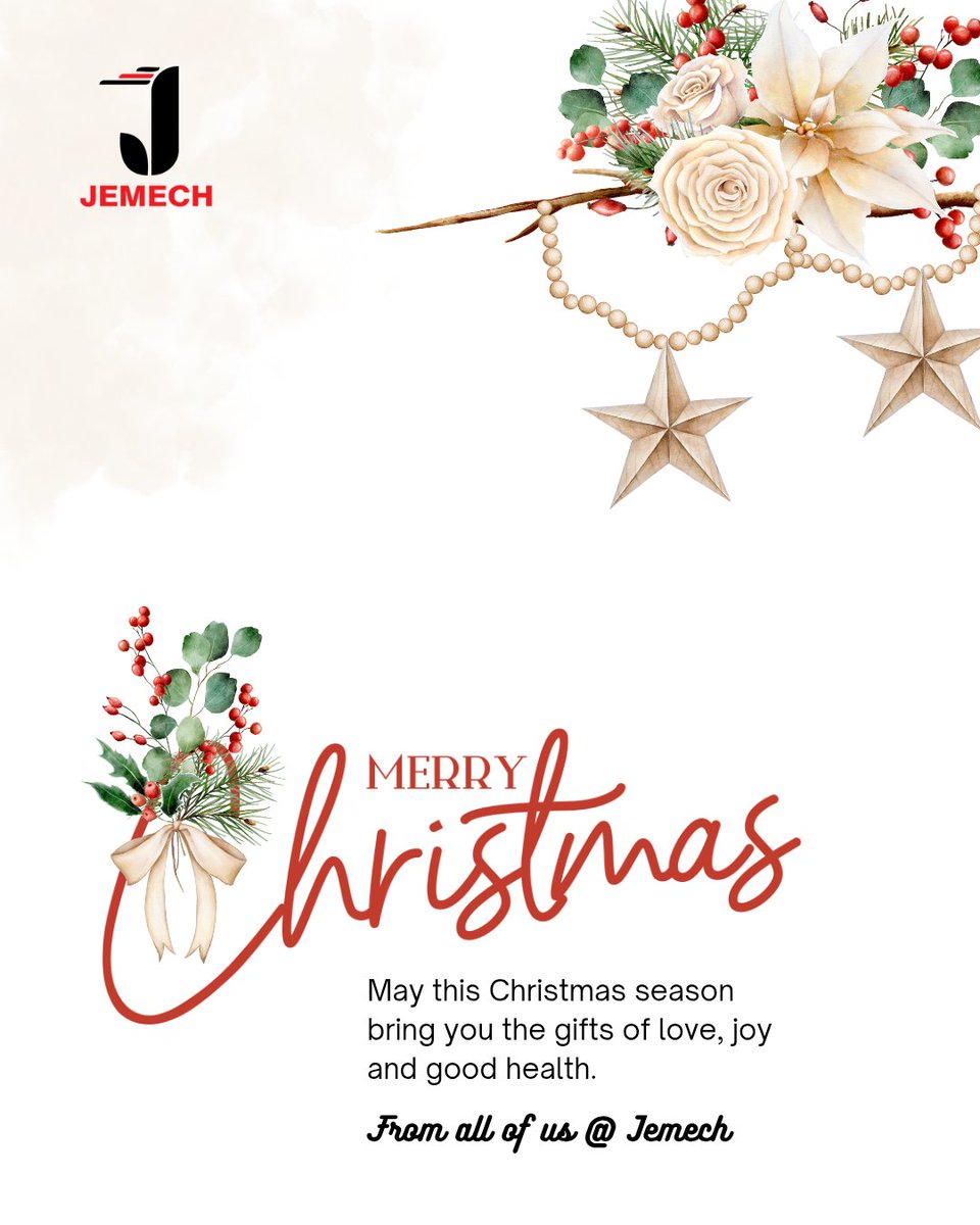 jemechgroup's tweet photo. May the love that Christmas brings fill your heart with peace, gratitude and joy.

*🎄 MERRY CHRISTMAS🎄* https://t.co/0SYi02XDWr