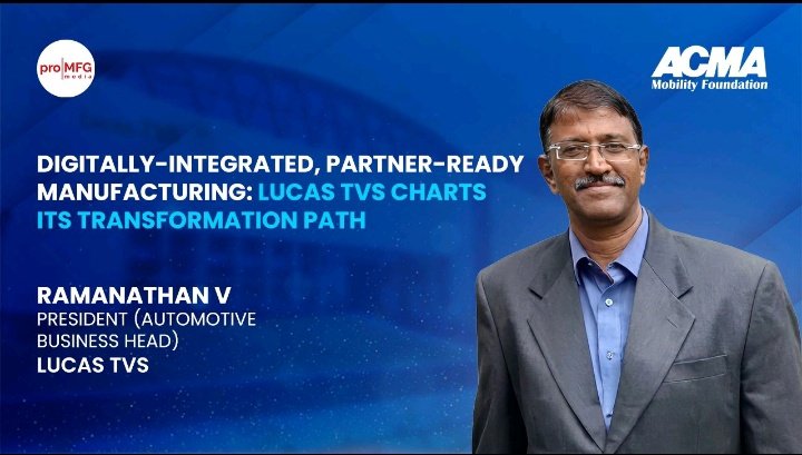 ProMFGmedia's tweet image. Digitally-Integrated, Partner-Ready Manufacturing: Lucas TVS Charts Its Transformation Path  promfgmedia.com/digitally-inte…
#ManufacturingEngineering #OlaElectric #Digitalization #LucasTVS #ProMFGMedia