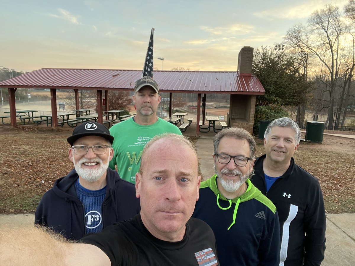 superforester98's tweet image. 5 pax @F3Strut for a YHC led session of 4 corners and disc golf for the last Saturday BC of 2025. @F3LakeMurray