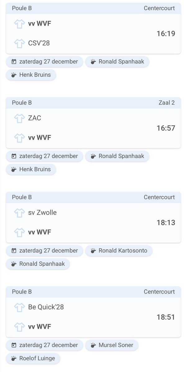 Vandaag start het Jo van Marle WRZV Zaalvoetbaltoernooi! WVF komt vandaag om 16:19 uur voor het eerst in actie! Kom je ook? 
#DeMooisteClubVanZwolle #WVF #Zaalvoetbal #Zwolle