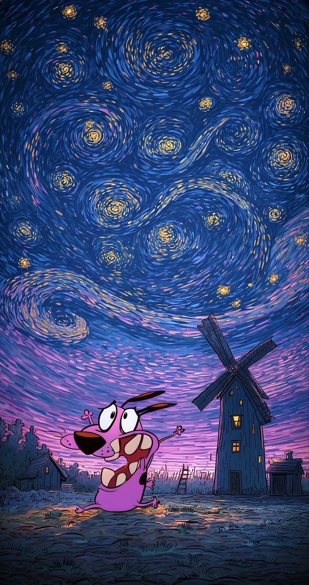 aestheticsguyy's tweet photo. Load in 4K | Courage the Cowardly Dog https://t.co/sb4JflxfuX