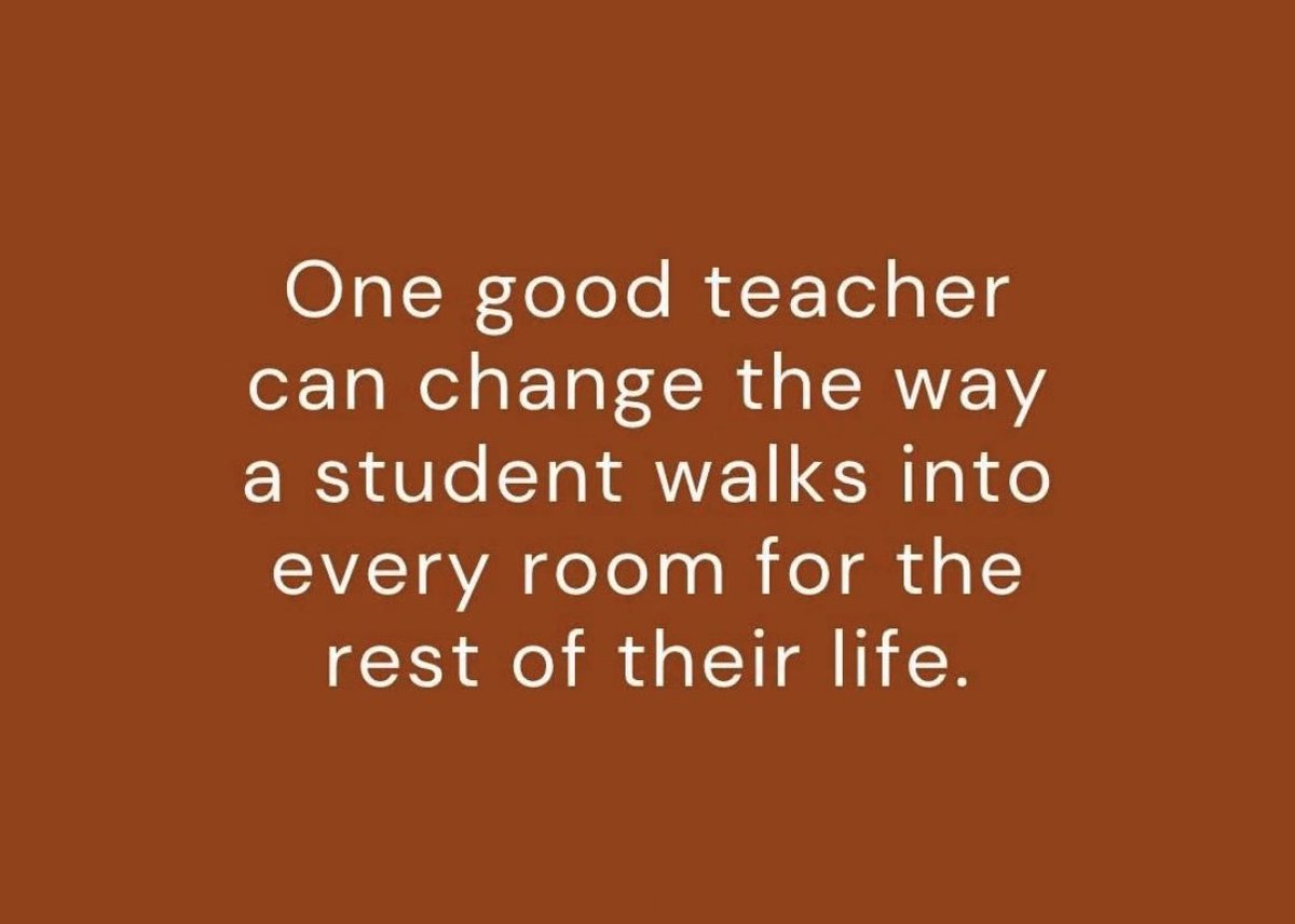All it takes is one good teacher ❤️