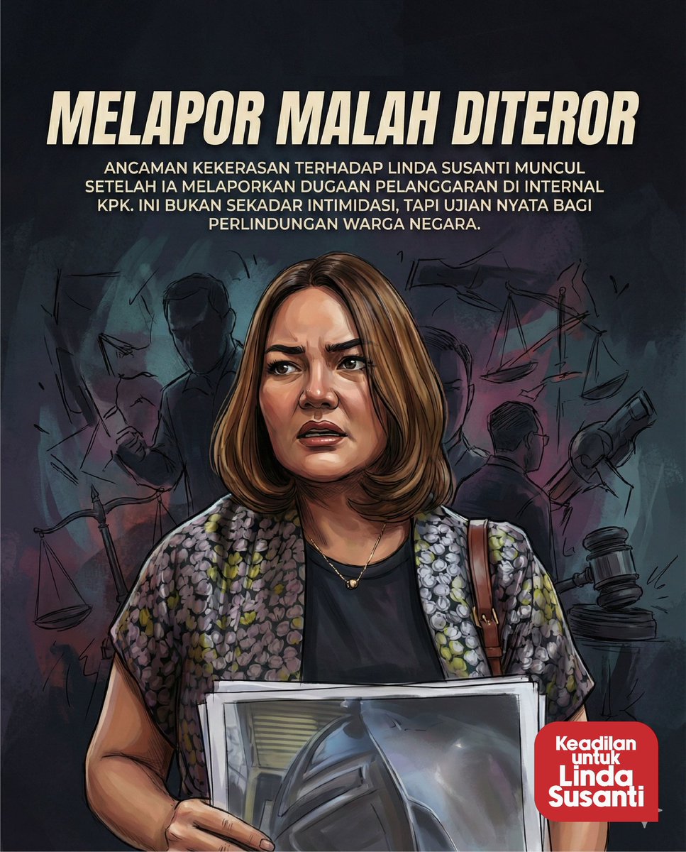 MirantiCintada's tweet photo. Linda Susanti mengungkap dugaan ancaman dan intimidasi setelah melaporkan oknum @KPK_RI terkait penyitaan aset miliknya. Linda Susanti hanya sebagai saksi, transparansi dan perlindungan pelapor harus ditegakkan.
@prabowo @Gerindra

Ferry Irwandi #あんスタ Blue Rose #RidwanKamil https://t.co/9uo3ySCOEz