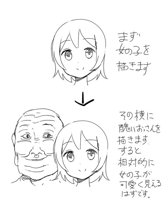昔描いた可愛い女の子の描き方講座です
よろしければ 