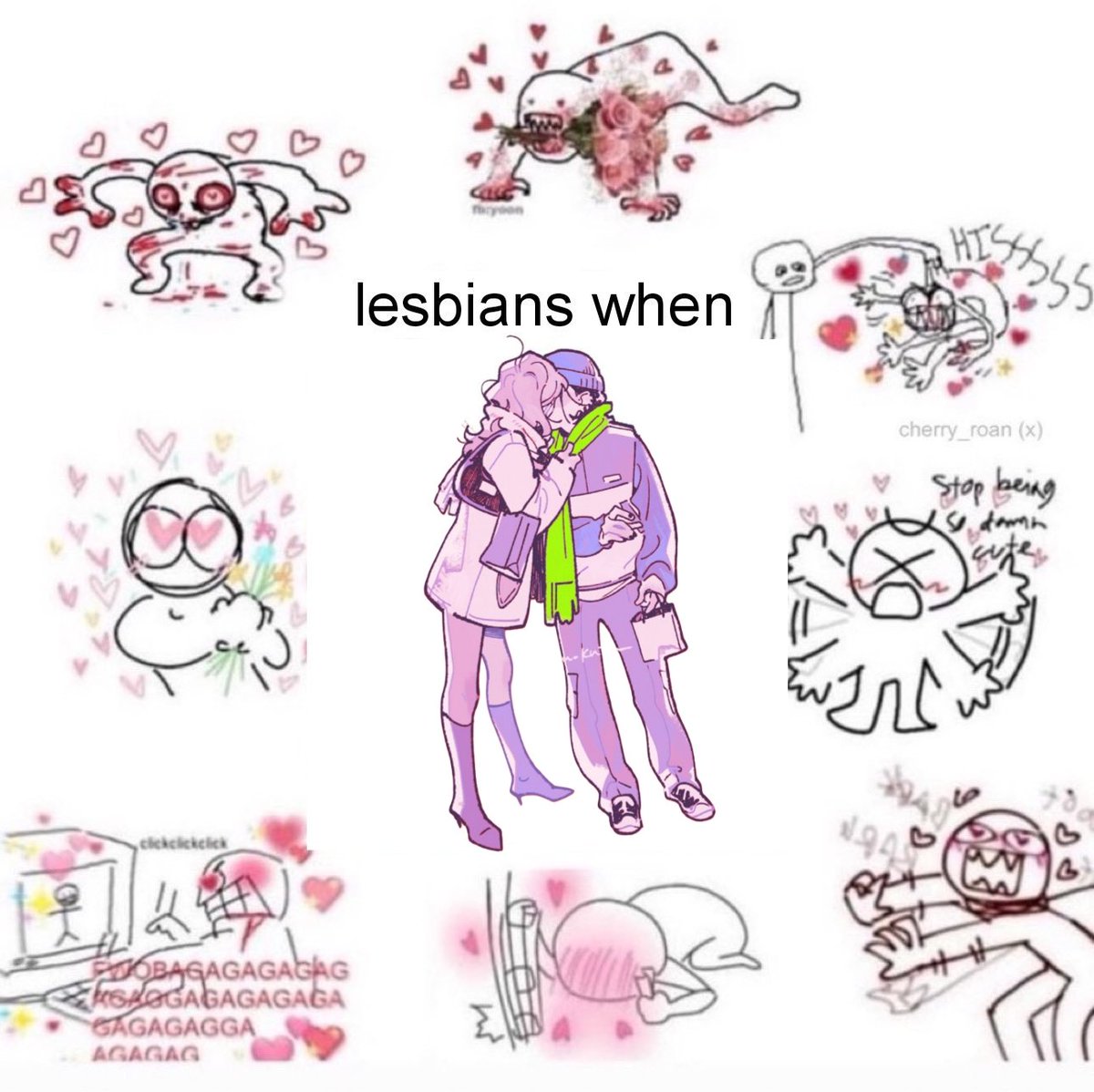 bluemitsuaya's tweet image. me im lesbians