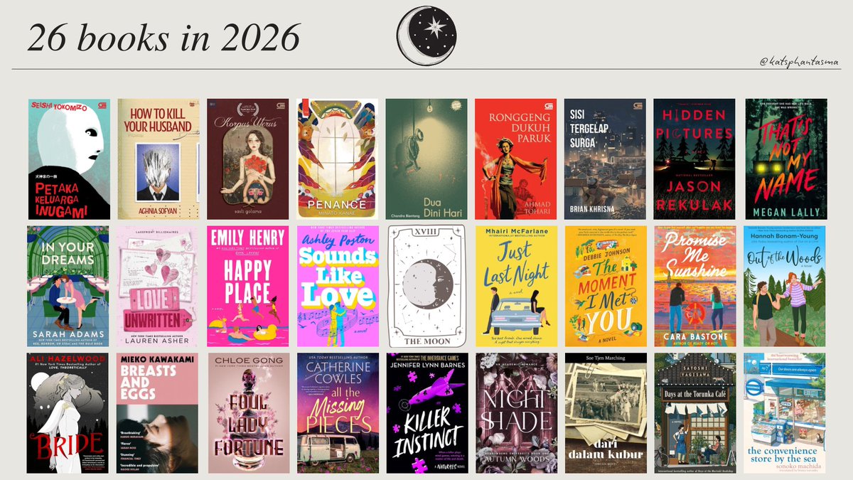 matchainfusion's tweet image. My version of 26 books for 2026📚 ── .✦