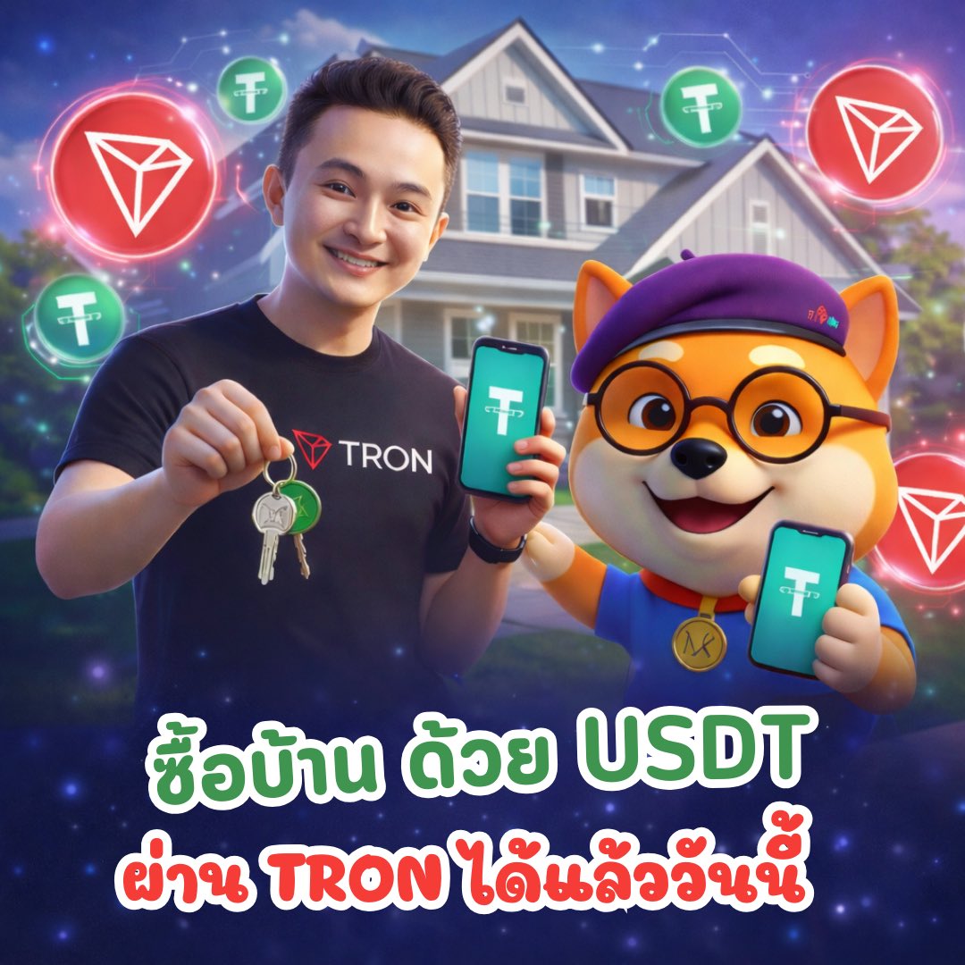 วันนี้ คริปโตไม่ได้อยู่แค่ในจอเทรดอีกต่อไป

🟢 USDT บนเครือข่าย TRON
ถูกนำมาใช้จ่ายในชีวิตจริงได้แล้ว ตั้งแต่ของใช้ประจำวัน ไปจนถึงทรัพย์สินชิ้นใหญ่

🏠 และนี่คือจุดที่ RealOpen เข้ามาเชื่อมทุกอย่างเข้าด้วยกัน

ผู้ซื้อสามารถเลือกบ้านหลังไหนก็ได้
เซ็นสัญญามาตรฐานเหมือนเดิม