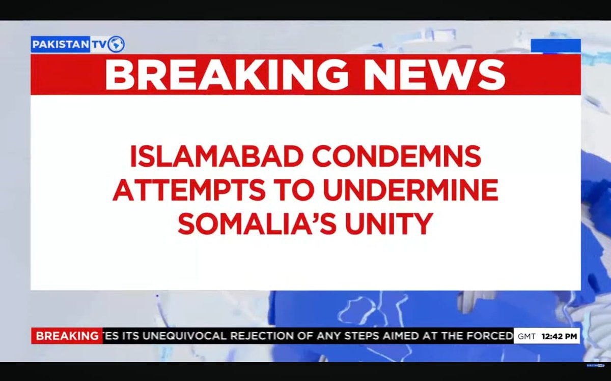 PakTVGlobal's tweet photo. Pakistan condemns any attempt to undermine Somalia’s sovereignty, rejecting Israel’s recognition of so-called Somaliland, and reaffirms support for Somalia’s unity and Palestinian self-determination
#SomaliaUnity #SupportPalestine #ProtectSovereignty #PakistanTV #PakistanTvglobal