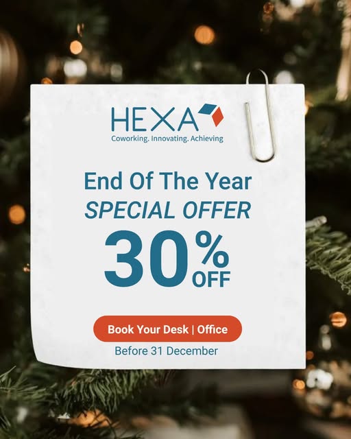 Hexa_Lb's tweet photo. A strategic start to the new year begins with the right space.
Book your desk or office before December 31 and benefit from 30% OFF at HEXA.
Contact us now to reserve your space.
📍The Spot Chouieifat l ABC Verdun
#hexa #coworkingspace #thespotmalllebanon #abcverdun #holidayoffer https://t.co/HxSPnlAZOs