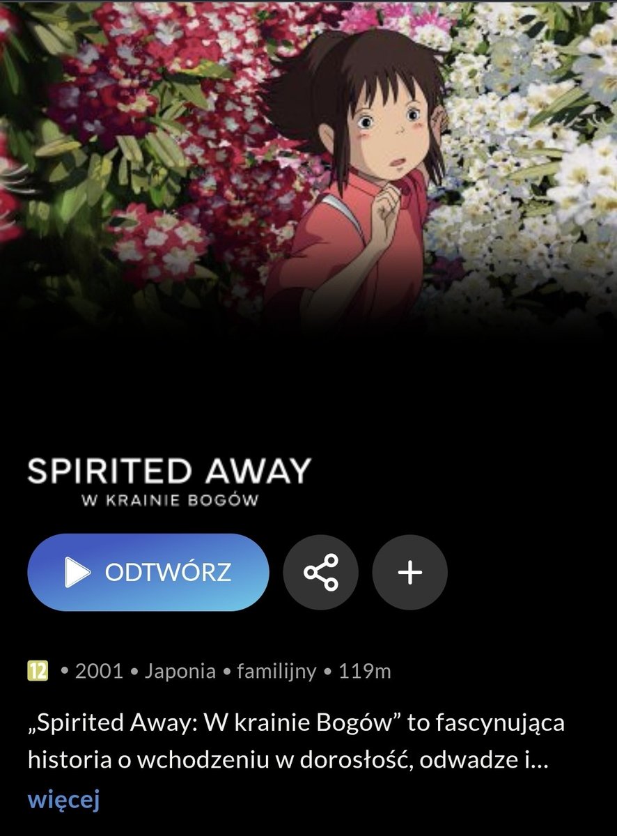 GoldenWeebs's tweet image. Film „Spirited Away: W krainie bogów” jest obecnie dostępny do obejrzenia za darmo w serwisie TVP VOD.