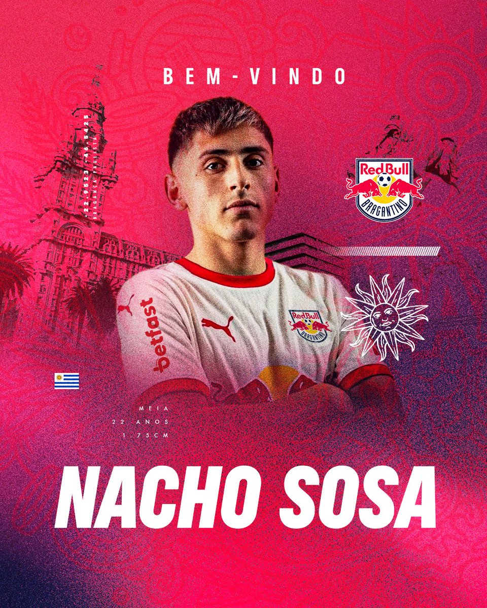 Bienvenido, Nacho Sosa! 🇺🇾

O uruguaio, de 22 anos, chega do Peñarol para reforçar o Massa Bruta até o final de 2030! ✍️

Saiba mais:
redbullbragantino.com.br/noticia/-bienv…

#RedBullBragantino