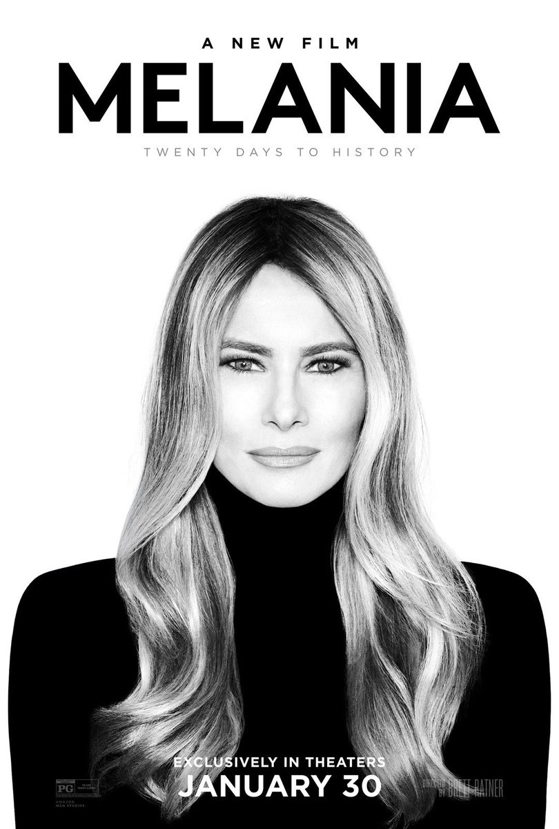 MELANIATRUMP's tweet image. MELANIA, the film, exclusively in theaters worldwide on January 30th, 2026.