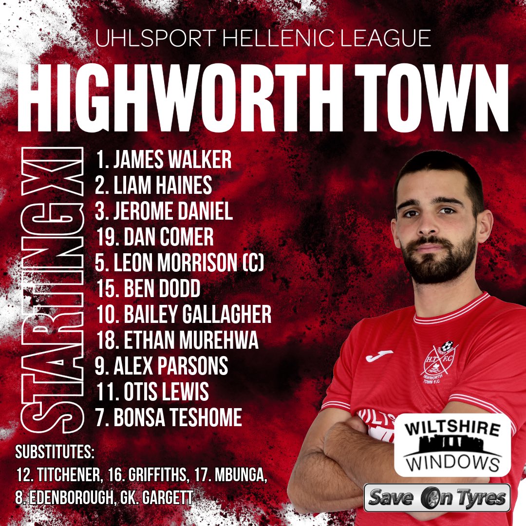 STARTING XI…

Here is how we lineup at The Save On Tyres Stadium to face <a href="/PTFC88/">Pershore Town FC</a> this afternoon!

🔴⚫️🔴⚫️

<a href="/HellenicLeague/">Hellenic League</a> <a href="/swsportsnews/">South West Sports News</a>