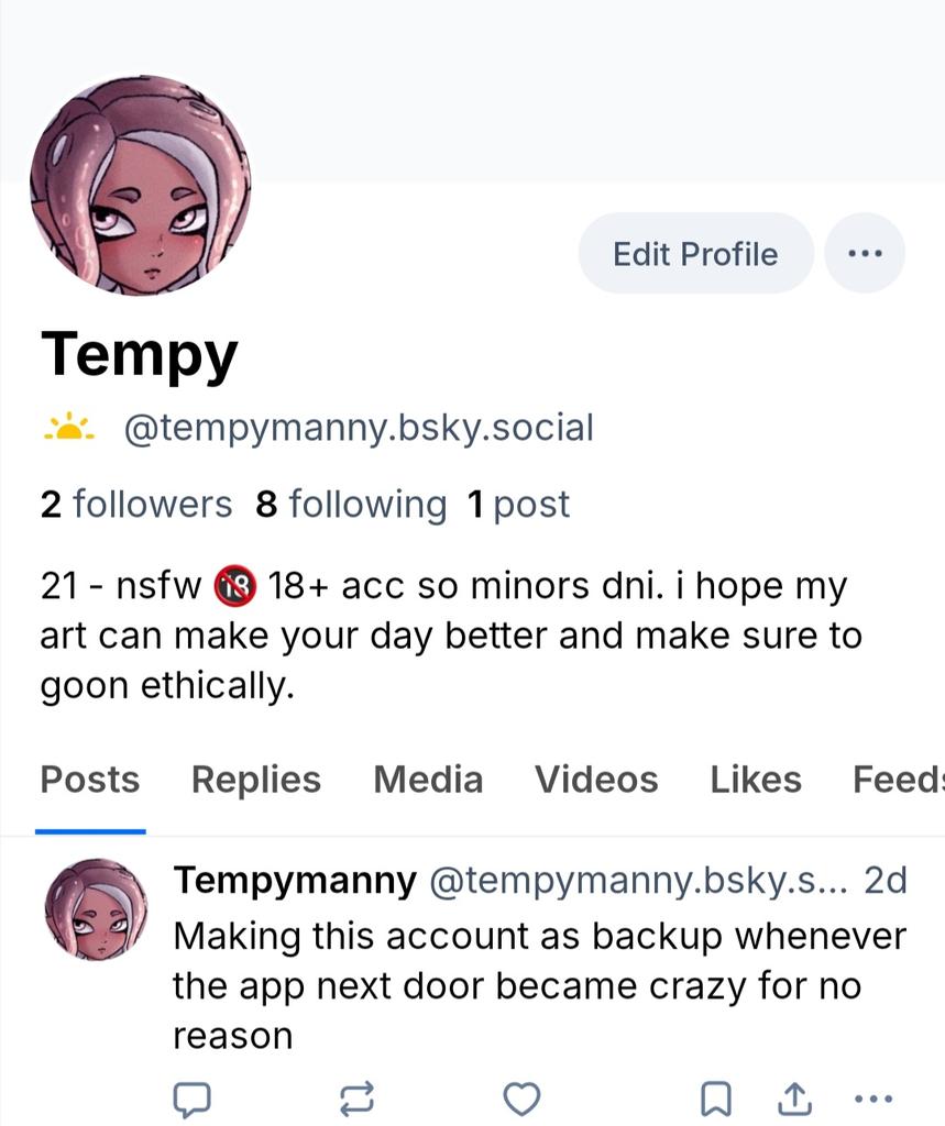 Also i'm not going anywhere, but i understand why some people wanna move to the app next door, so i made an account there