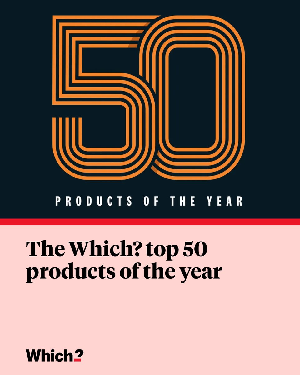 WhichUK's tweet image. We spent thousands of hours in 2025 testing more than 2,000 products. 

Whittling them down to our favourite 50 isn't easy, but it's a delight to be reminded of some of the standout devices from the year👇

which.co.uk/news/article/t…