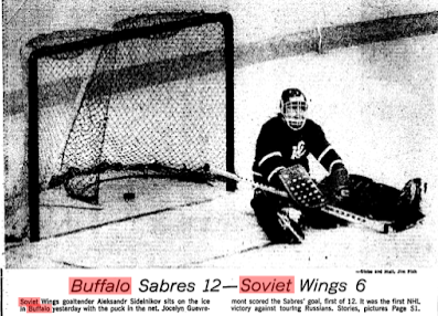 #StatSunday 50 years ago today ON THIS DAY in hockey history (January 4, 1976):

Rick Martin has 2 goals/3 assists to lead <a href="/BuffaloSabres/">Buffalo Sabres</a> to a 12-6 win over the Soviet Wings, becoming the 1st NHL team to beat a touring Soviet team (highest scoring game of the Super Series '76)