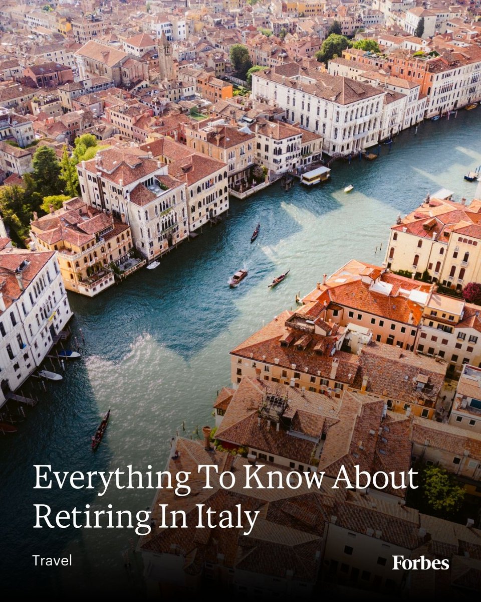 Forbes's tweet image. Ever daydreamed about retiring in Italy? Here’s how to make the dream a reality. 

Read more:
forbes.com/sites/kathleen… (Photo: Gary Yeowell via Getty Images)