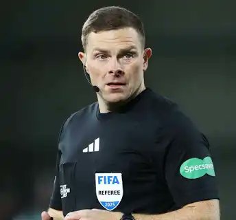 Someone breathed on Cammy Devlin? Free kick to Hearts.