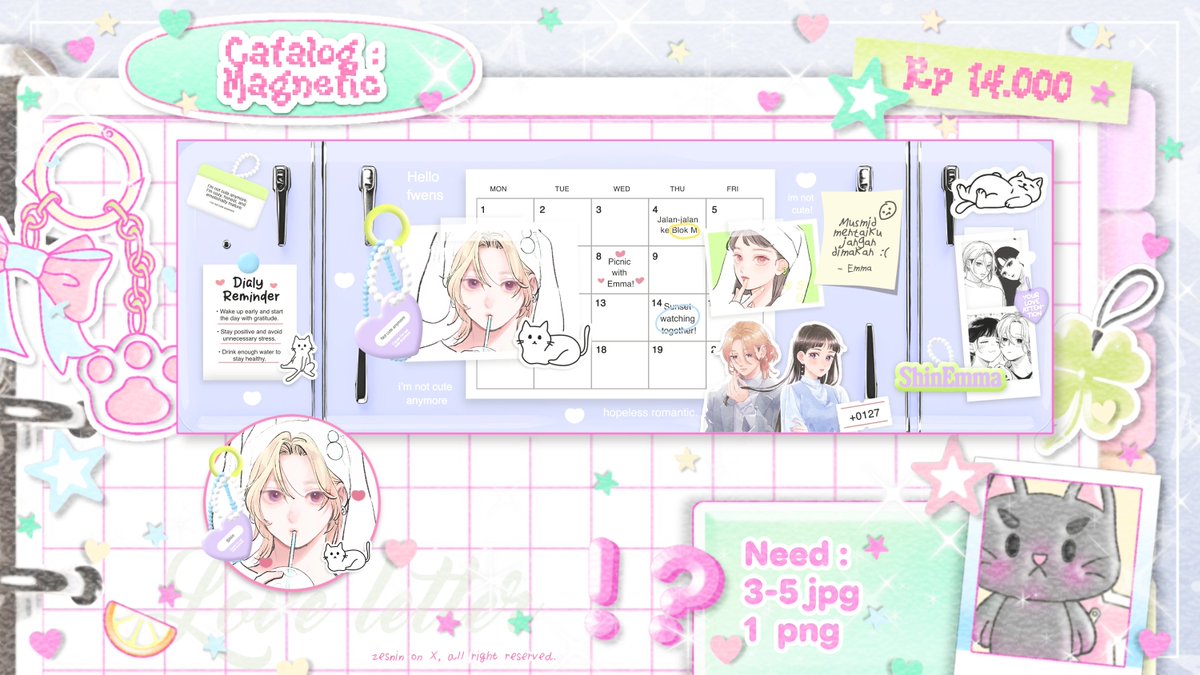 zesnin's tweet image. 𝜗ৎ  Any interaction are appreciated! 𖹭

🍀 Greetings . . . Noan mau OPEN TITIP untuk 3 katalog ini dan adain promo optip 25% off bagi 3 orang pertama dengan min. purchase 20K .ᐟ Bisa langsung DM Noan untuk claim slot yaa.

{ #zonauang }