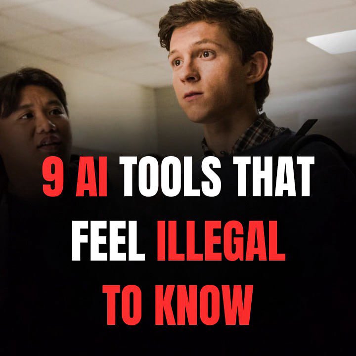 AdarshChetan's tweet photo. 9 AI tools that are so valuable they feel illegal to know 💯🙌

Open 🧵 https://t.co/InVPrE55tl