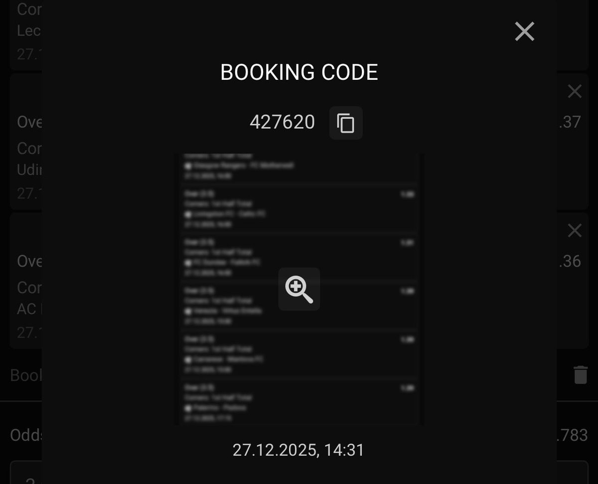 StatsbyJordan's tweet photo. 100+ ODDS ,
Over 3.5 HT Corners,

Booking Code : 427620

Register and Play on BetBaba : https://t.co/EvB90pQN5S https://t.co/tZFz5s5nVt