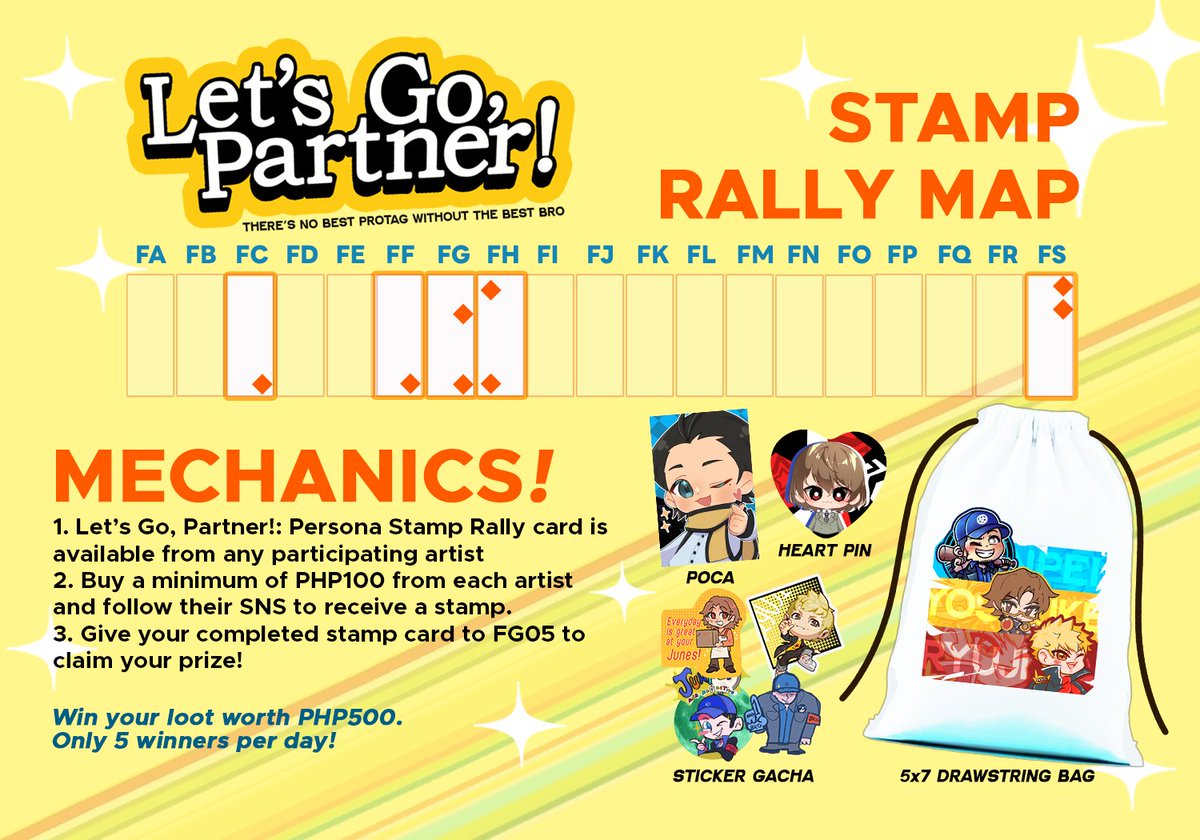 It's time! Come join us this #CosplayMatsuri2025 with Let's Go, Partner!: a Persona Stamp Rally!

We gotchu, aibou! See you! #FanFairAtCosplayMatsuri2025

<a href="/blucloud_san/">Blu | COMMS OPEN ✨</a> 
<a href="/chibihayo/">chibihayo ☕ SHOP OPEN ✨</a> 
<a href="/__candarella/">ayyah 🎀 🌟 local shop opening soon!</a> 
<a href="/chamom0mile/">reese 🌻</a> 
<a href="/koucheese/">cheese @ doujima & coscarni</a> 
<a href="/zokiniiofficial/">Zokinii ✨ COSMATSU FH01</a> 
@alt_fuuwaaa
<a href="/TheIzzyPeasy/">The Izzy Comics @ Webtoon 💜</a>