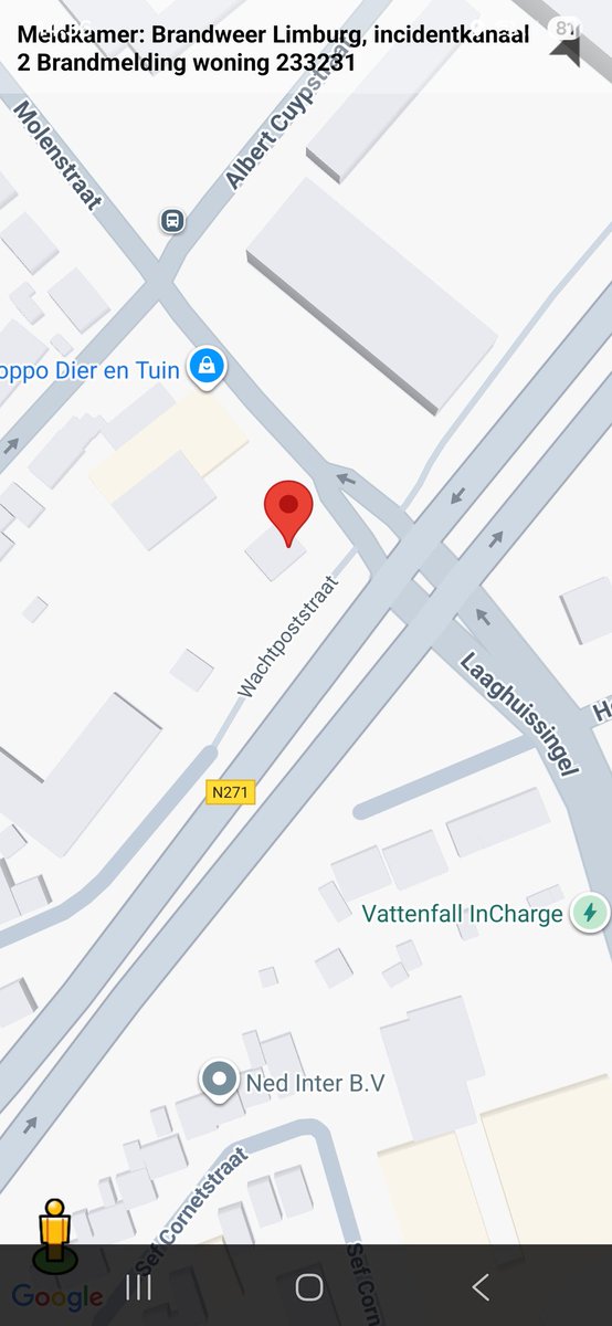 Brandmelding woning Molenstraat Venlo