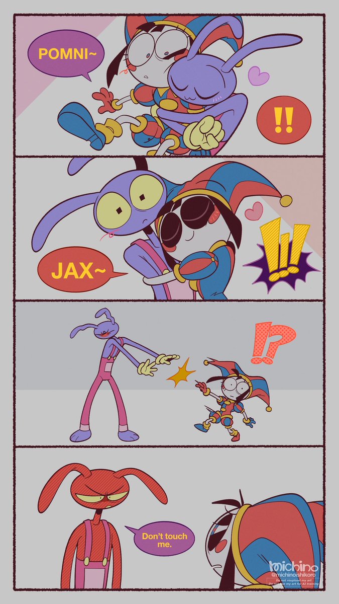 michinoishikoro's tweet image. 解釈違い 
#JaxxPomni