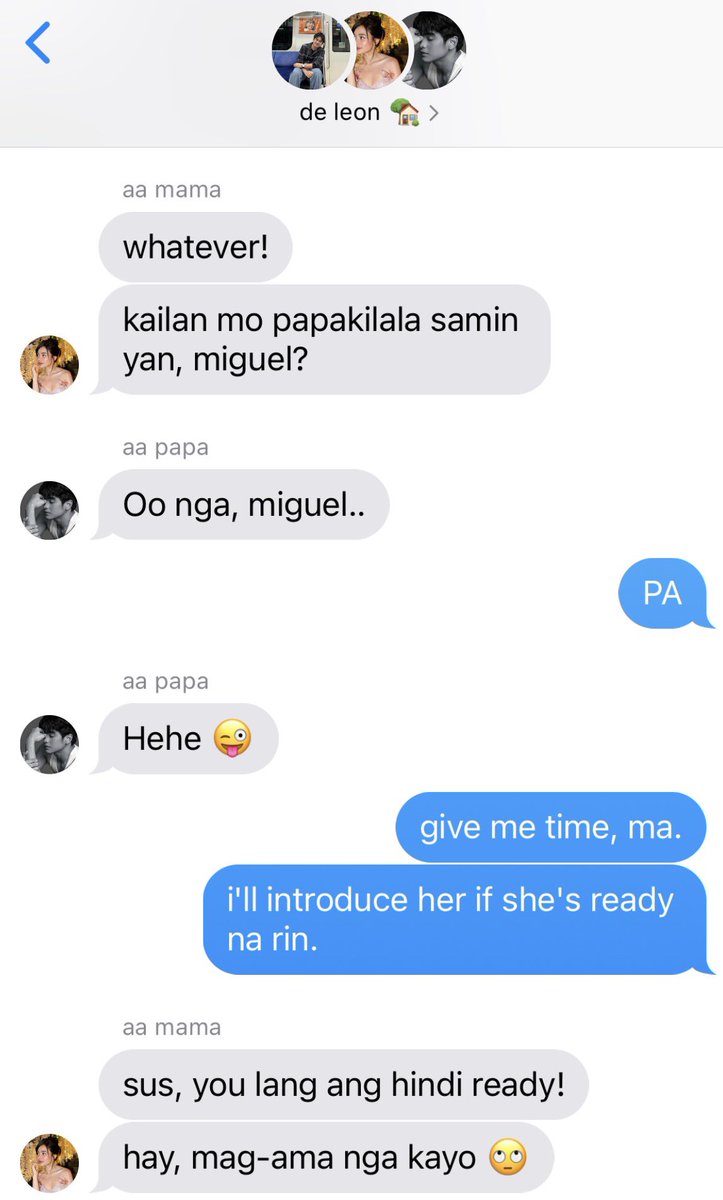 a #lizguel x #willca two-tweet au wherein miguel's parents found out about eliza!